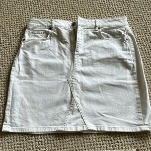 White denim skirt from the Loft. Size 10